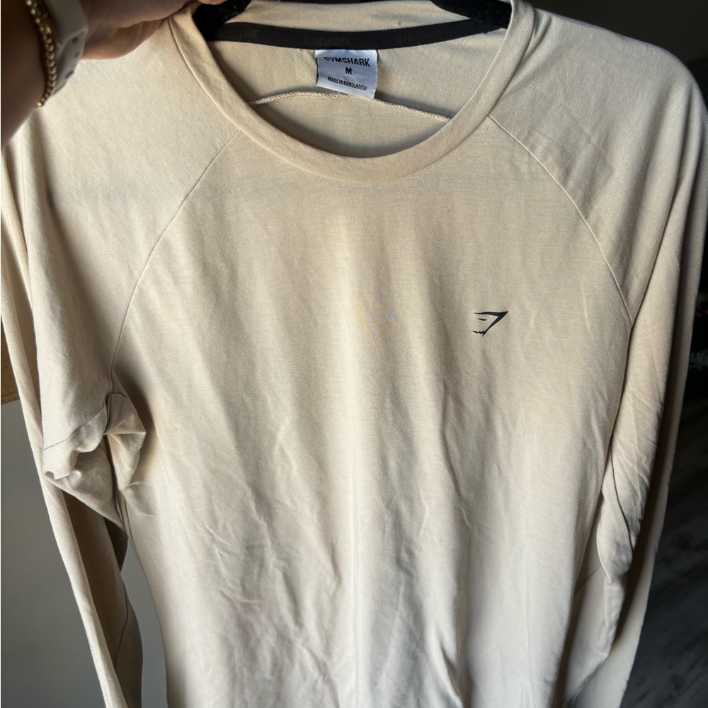 Gymshark tan long sleeve size medium